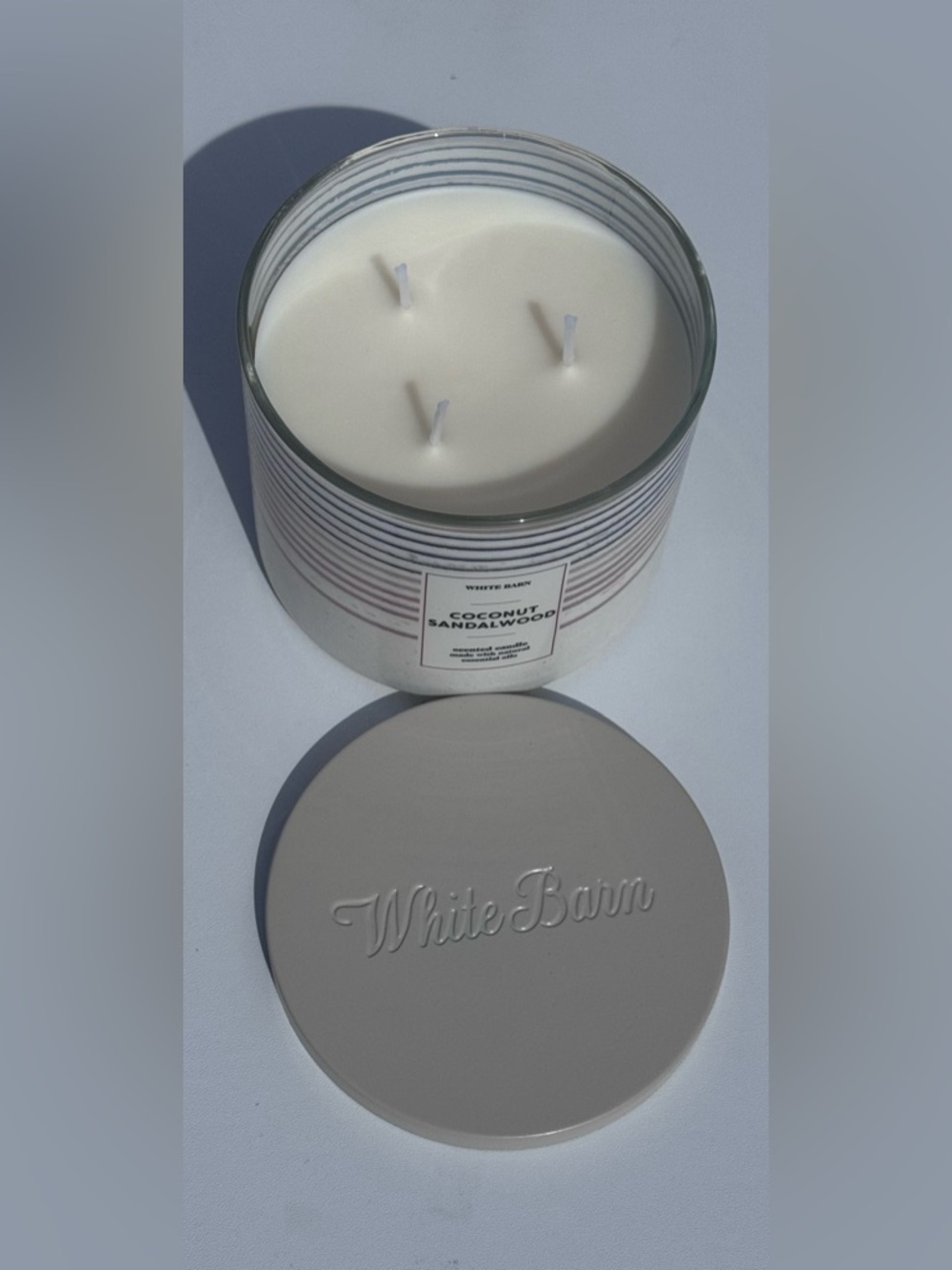 Bath and Body Coconut Sandalwood 3 wick candle - Picture 2 of 3